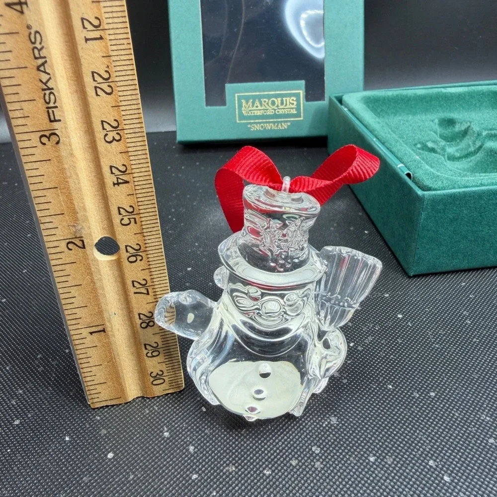 Marquis by Waterford‎ Crystal Snowman Ornament Christmas Endearments 1st Series